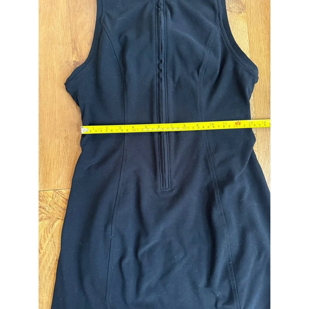 ALO Yoga W8253R Black Sleeveless Zip Back Fit Flare Dress Women's M